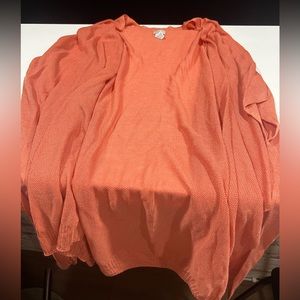 Orange cardigan kimono